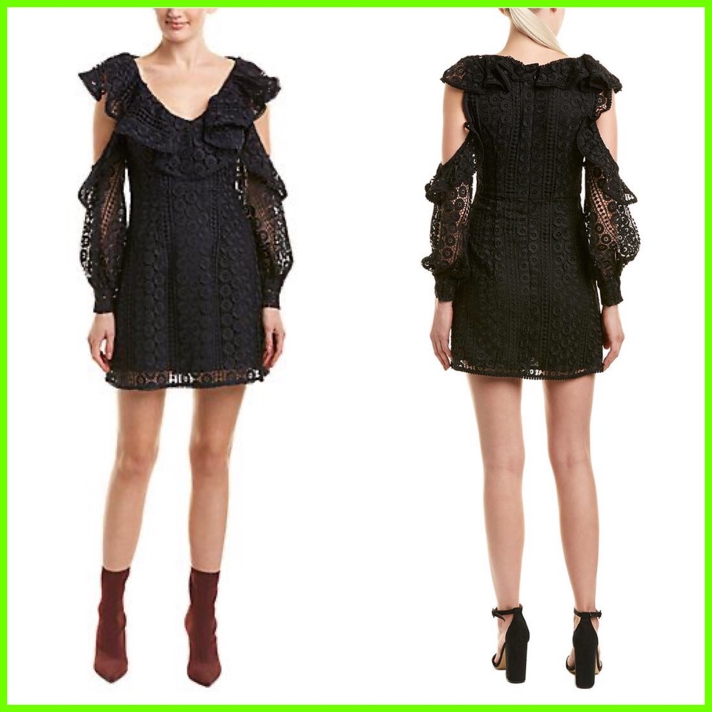 French Connection Massey Cold Shoulder Lace Dress Size 0 ($198)